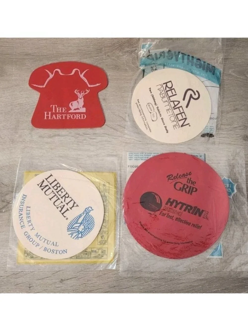 4 Vintage Drug Pharma Insurance Jar Bottle Lid Opener Gripper Rubber Liberty